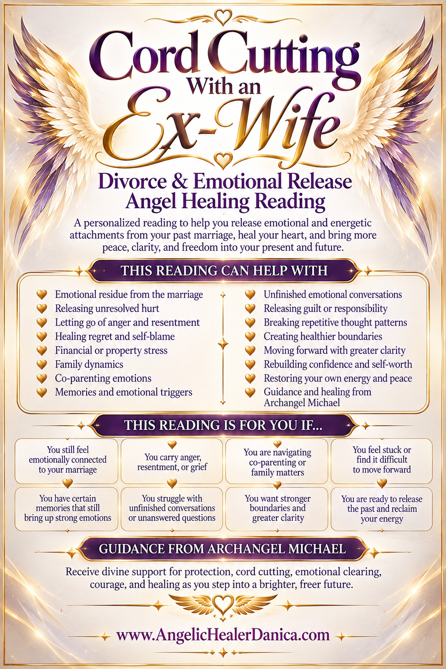 Cord Cutting With an Ex-Wife. Divorce & Emotional Release Angel Healing Reading