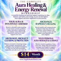 The Complete Aura Healing & Energy Renewal Membership. Monthly Personalized Aura Healing Ceremonies. Aura Energy Scans • Emotional Healing • Gentle Cord Cutting • Energy Clearing & Protection • Archangel Guidance • Spiritual Renewal
