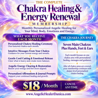 The Complete Chakra Healing & Energy Renewal Membership. Monthly Personalized Chakra Healing Ceremonies. Seven Main Chakras • Feet • Hands • Ears