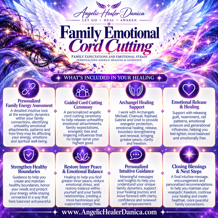 Family Emotional Cord Cutting. Angelic Healing Reading for Family Expectations, Emotional Strain & Healthier Boundaries