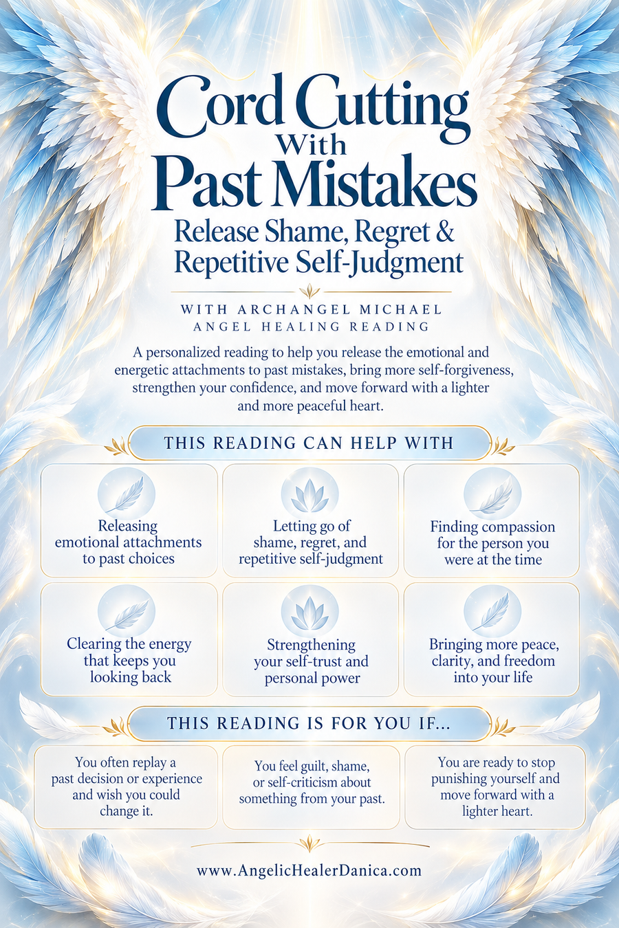 Cord Cutting With Past Mistakes. Release Shame, Regret & Repetitive Self-Judgment With Archangel Michael