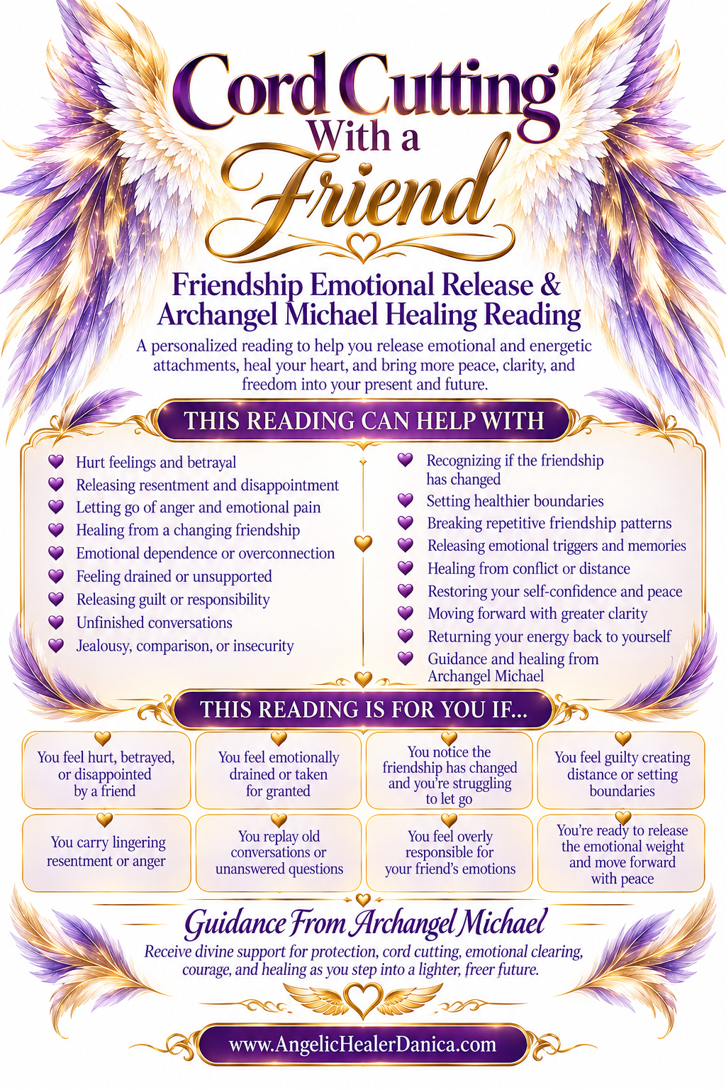 Cord Cutting With a Friend. Friendship Emotional Release &amp; Archangel Michael Healing Reading
