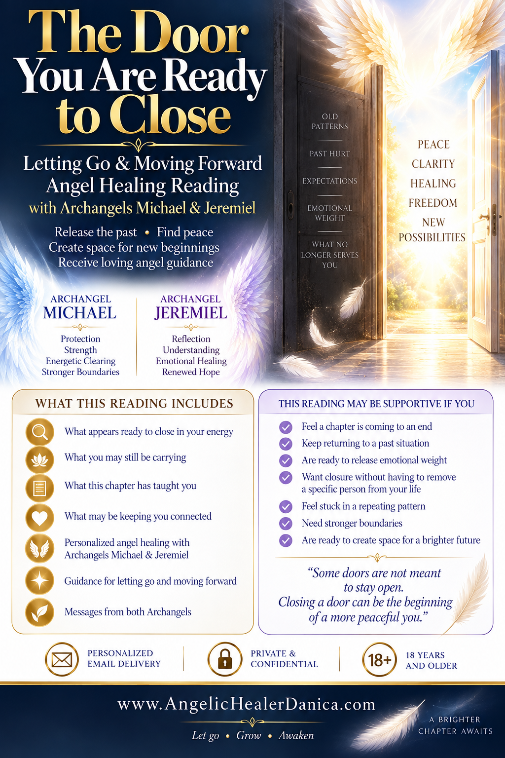The Door You Are Ready to Close. Letting Go &amp; Moving Forward Angel Healing Reading with Archangels Michael &amp; Jeremiel