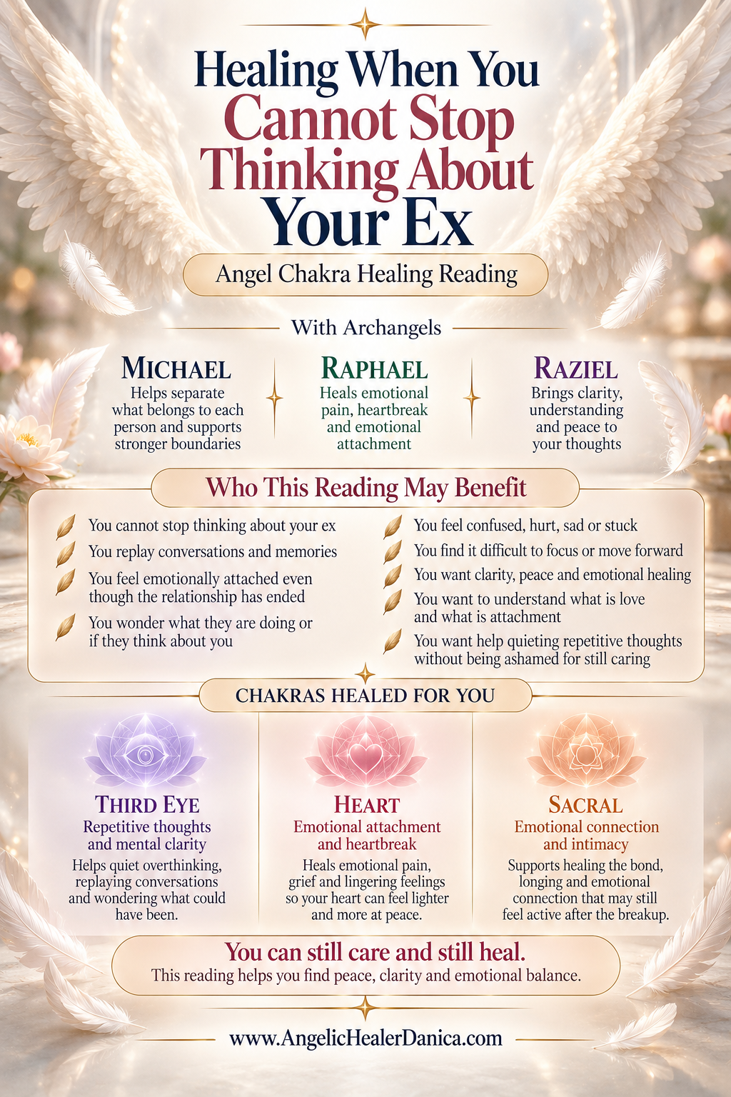 Healing When You Cannot Stop Thinking About Your Ex. Angel Chakra Healing Reading. With Archangels Michael • Raphael • Raziel