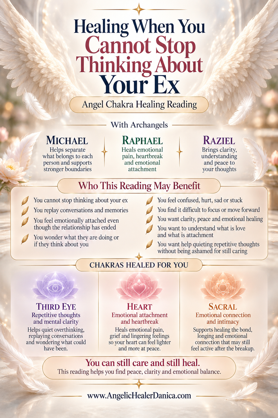 Healing When You Cannot Stop Thinking About Your Ex. Angel Chakra Healing Reading. With Archangels Michael • Raphael • Raziel