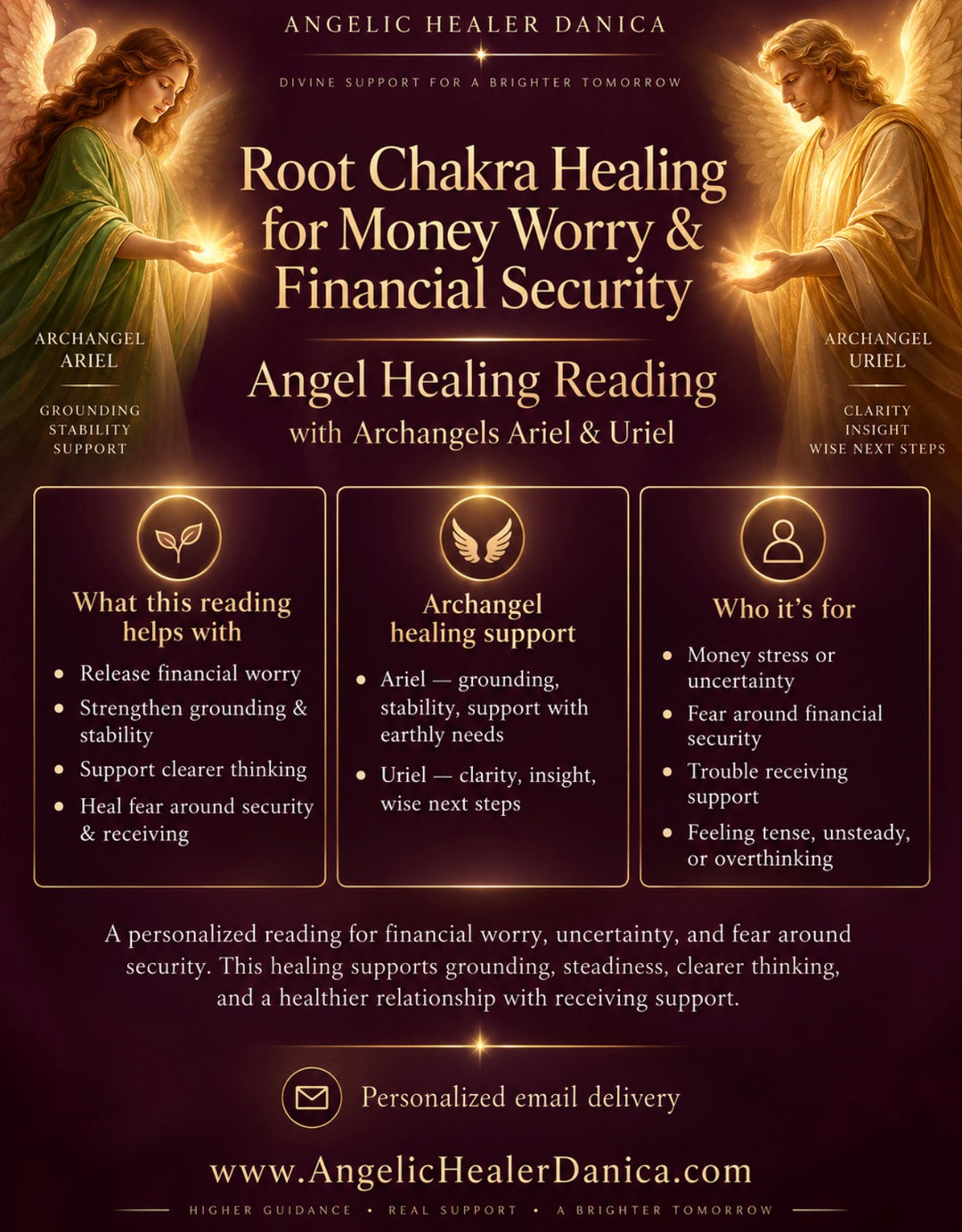 Root Chakra Healing for Money Worry &amp; Financial Security. Angel Healing Reading with Archangels Ariel &amp; Uriel