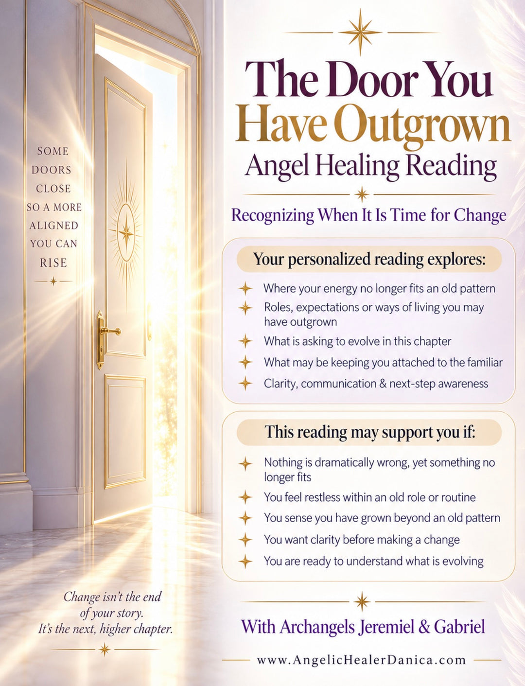 The Door You Have Outgrown. Angel Healing Reading for Recognizing When It Is Time for Change