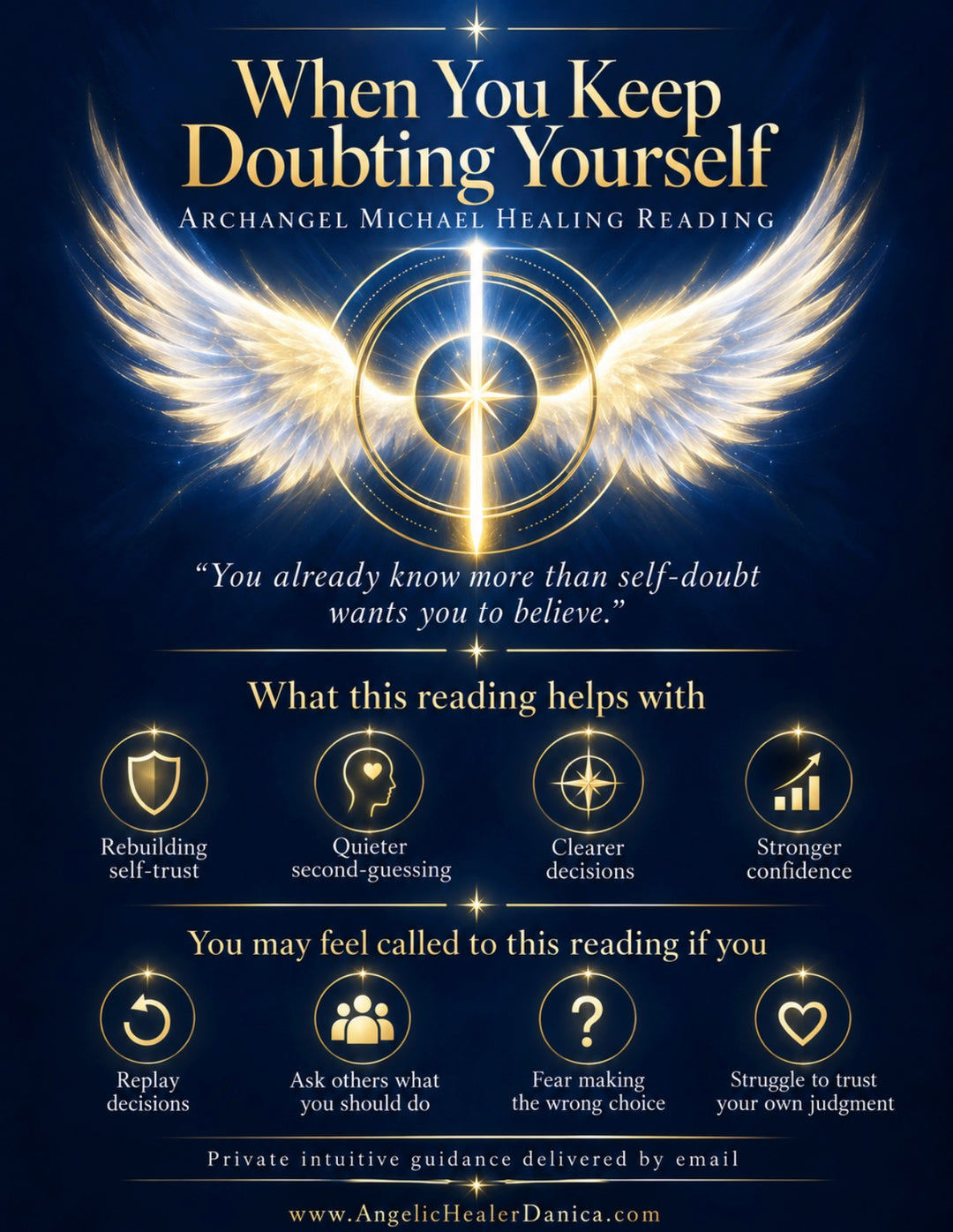 When You Keep Doubting Yourself. Archangel Michael Healing Reading. Self-Doubt • Second-Guessing • Self-Trust • Confidence • Clearer Decisions • Archangel Michael Guidance