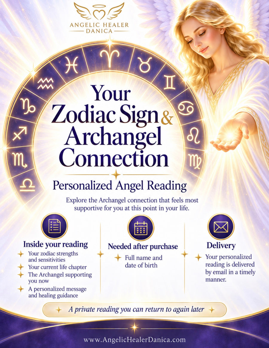 Your Zodiac Sign & Archangel Connection — Personalized Angel Reading. Your Zodiac Energy • Your Current Life Chapter • Archangel Connection • Personalized Messages • Spiritual Support • Angelic Guidance